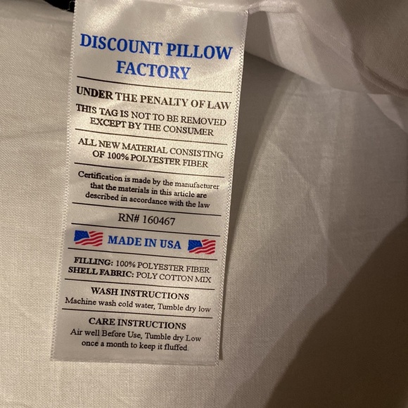 2- New Pillow Inserts/Filler ~ White 14” x 14” - Picture 3 of 3